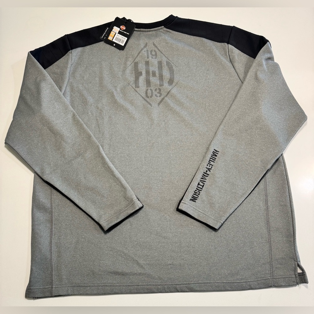 Harley Davidson Performance Long Sleeve Shirt Infrared Gray Size XL Motorcycle - Picture 2 of 14